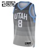 Camiseta Niños Utah Jazz Isaiah Collier 2025-26 Nike City Edition Gris Swingman